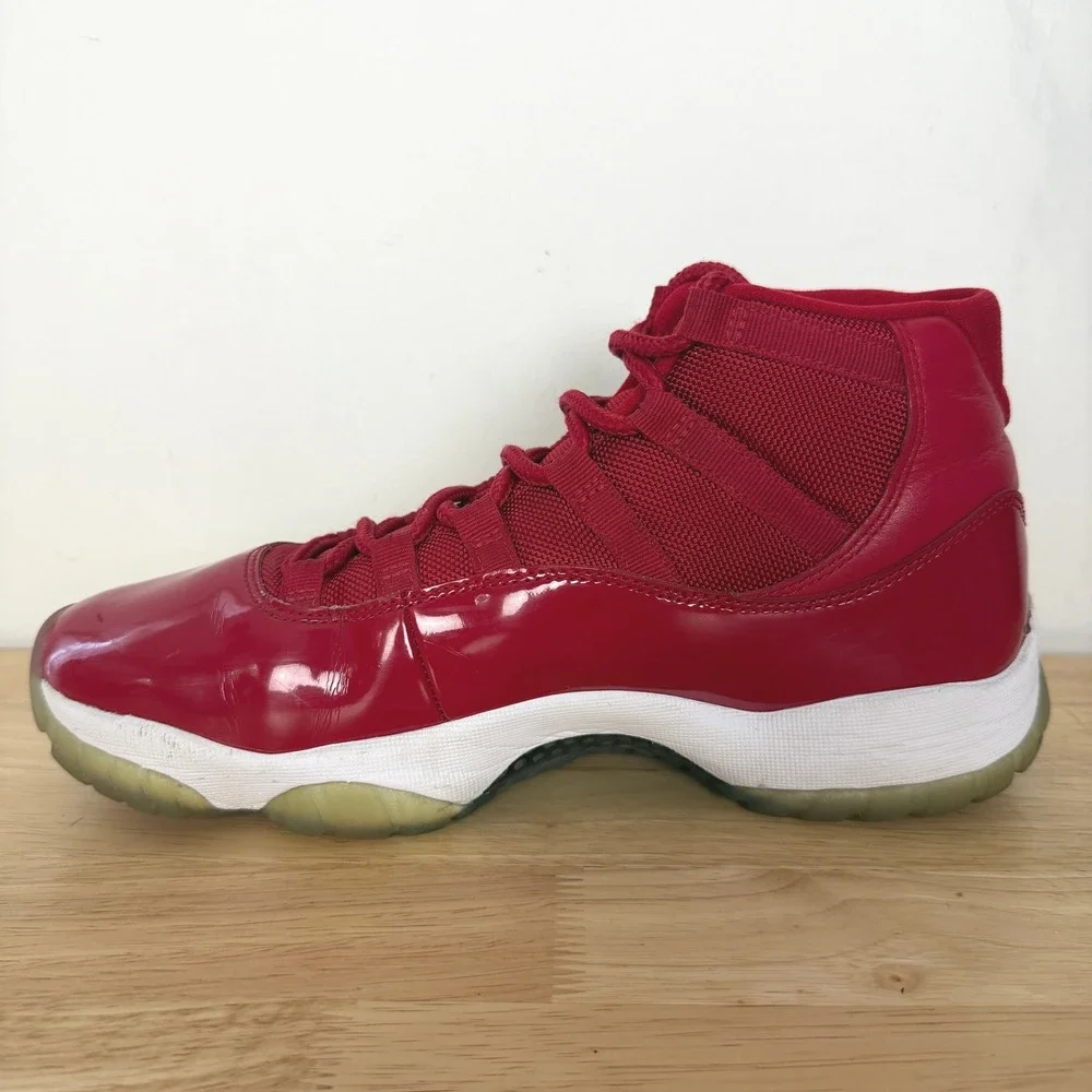 Nike Air Jordan 11 X1 Retro Win Like 96 Mens 9 Gym Red White 378037-623